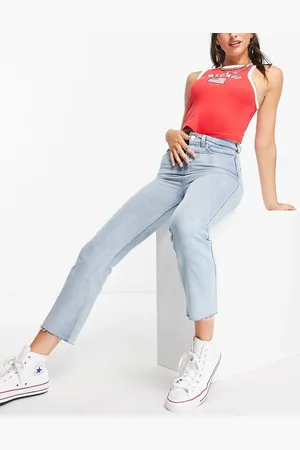 Brave Soul Fran straight mom jeans in light