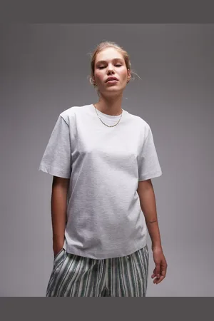 Topshop Premium basic short sleeve tee in marl