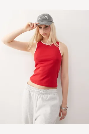 COLLUSION Contrast binding vest top in