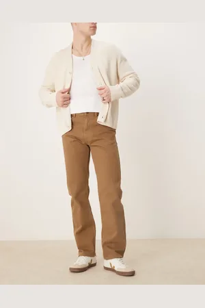 MANGO Shinne straight fit vintage washed jeans in light