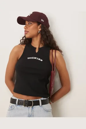 Dickies V neck long line vest in