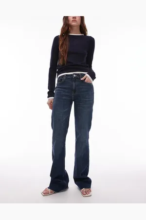 MANGO Fiona flare leg jean in indigo