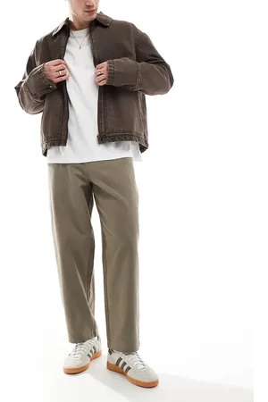 River Island Barrel worker trousers in light khaki