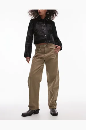 MANGO Bet barrel leg jeans in vintage washed