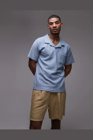 Rhythm Vintage terry polo beach top in slate
