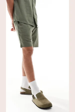 South Beach Textured weave beach short in olive