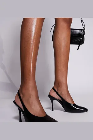 Public Desire Tilapia high vamp slingback heeled shoes in