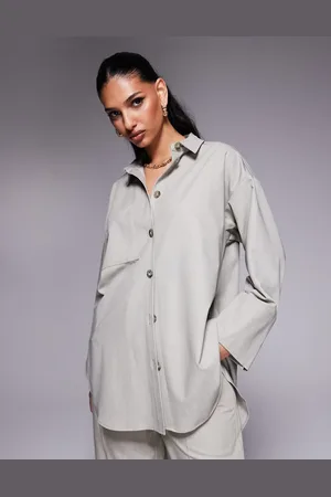 River Island Oversized shirt in beige