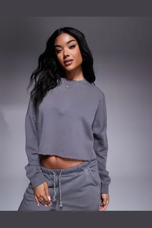 River Island Chopped sweatshirt co-ord in dark