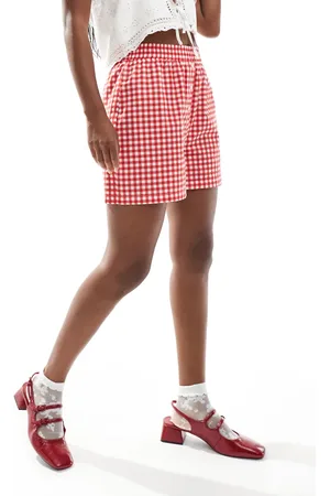 ASOS Gingham boxer shorts in