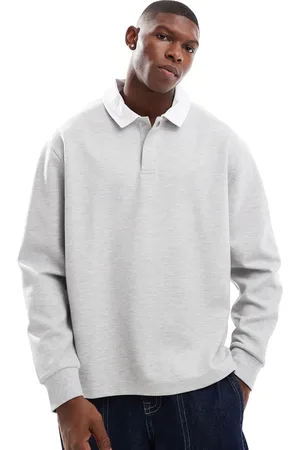 ASOS Oversized rugby polo in light