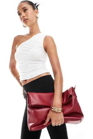 Glamorous Slouch oversized clutch bag with detachable crossbody strap in