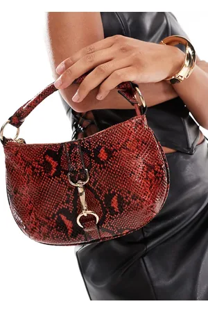 ASOS Grab clip hardware bag in snake