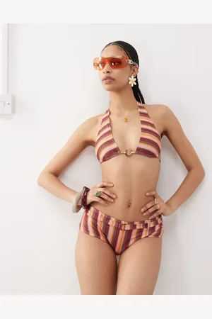 Motel Avi striped belted swim short in
