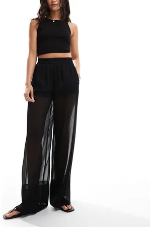 ASOS Pull on trousers with sheer overlay in