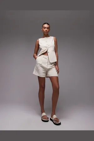 MANGO Tailored short co-ord in beige