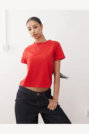 Reclaimed Slim fit t-shirt in cherry