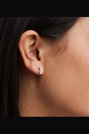 Kingsley Ryan Gemset double star stud earring in sterling