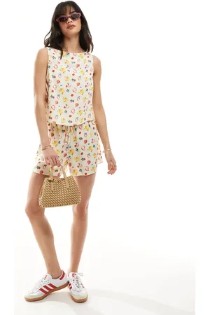 ASOS Linen short co ord in fruit print