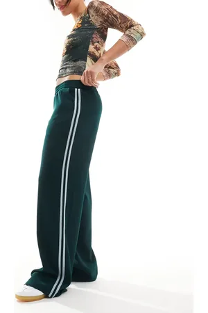 Motel Side stripe tracksuit trousers in teal and blue