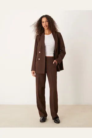 VILA Mix and match tailored wide leg trouser in pin stripe