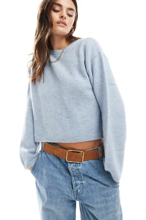 ASOS Fluffy knitted dropped shoulder jumper in