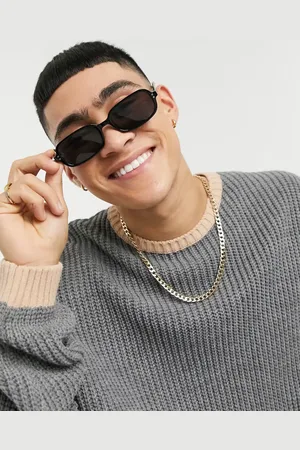 ASOS Retro frame square sunglasses with smoke lens in