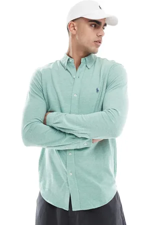 Ralph Lauren Icon logo pique shirt in marl