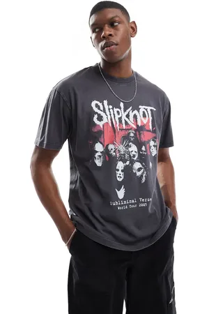 Cotton On Cotton On premium loose fit Slipknot t-shirt in