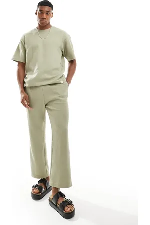 Pull&Bear Textured co-ord trouser in mint