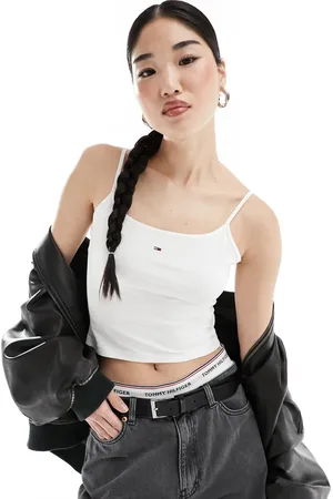 Tommy Hilfiger Cropped essential strappy vest top in