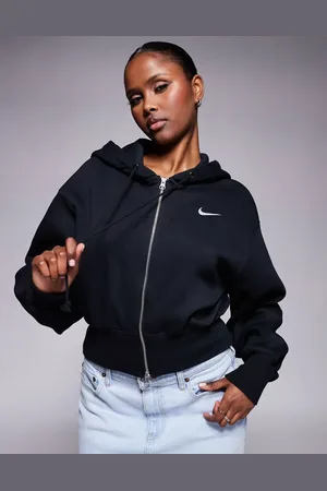 Nike Phoenix Fleece cropped full zip hoodie in