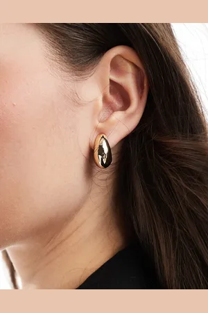 Pieces® Puffy hoop earrings in