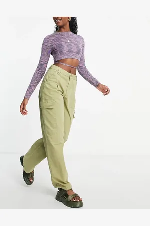 ASOS Oversized cargo trousers in sage