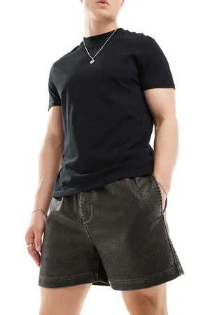 ASOS Short in heavy washed leather look