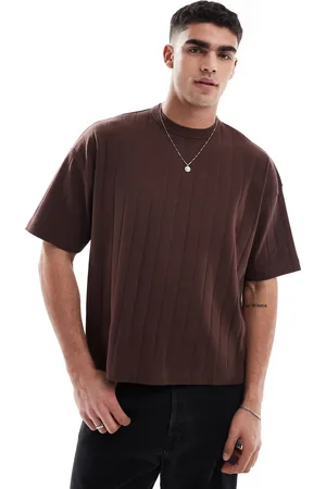 ASOS Oversized boxy fit textured rib t-shirt in