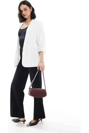 Pieces® Ruched sleeve blazer in