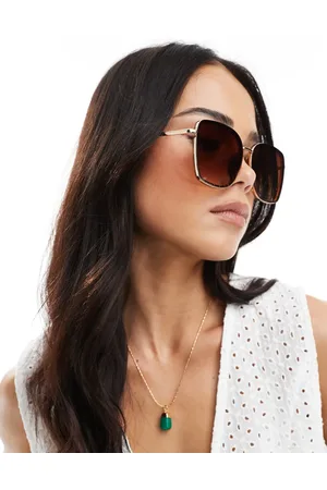 New Look Oversized metal frame square sunglasses in