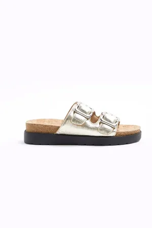 River Island Double buckle sandals in
