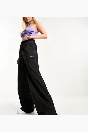 Nicce London Alia wide leg cargo trousers in with side hem split