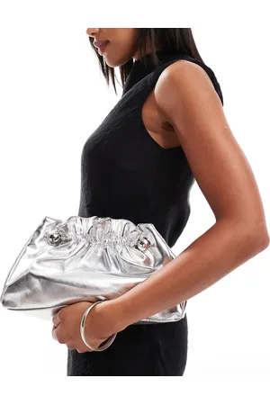 ASOS Ruched bar clutch bag in