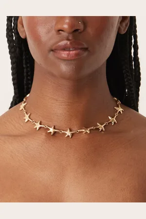 ASOS Necklace in starfish design in brushed tone