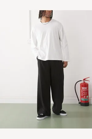 COLLUSION Seam detail pinstripe trousers in