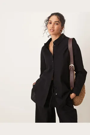 ASOS Oversized linen look shirt co-ord in