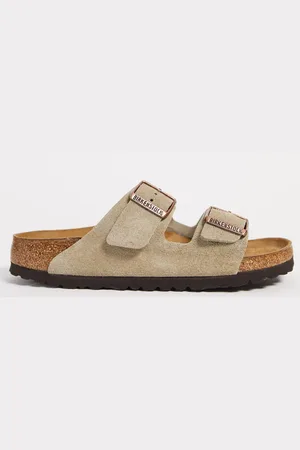 Birkenstock Arizona flat sandals in taupe suede