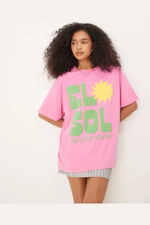 ASOS Oversized t-shirt with el sol sun puff print in