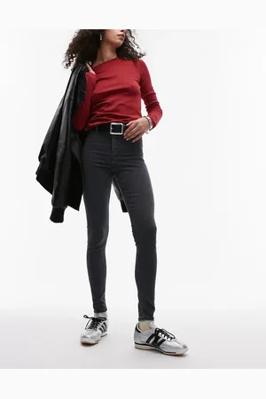 Topshop Joni high rise super skinny jean in washed