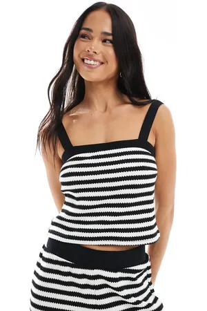 New Look Co-ord knitted stripe vest in