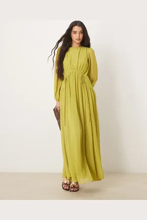 ASOS Dobby channel detail maxi dress in pale green