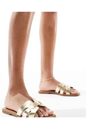 SEQWL SEQWL Stork Wide Fit flat sandals in